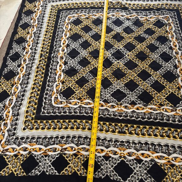 Gottex Black Gold Chain Print Scarf/Pareo - Picture 6 of 6